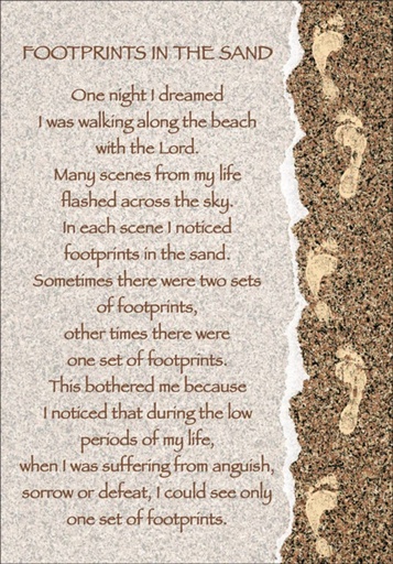 [S267] Foot Print Encouragement Card-S267