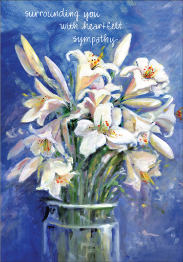 [S4255] Floral Bouquet Sympathy Card-S4255