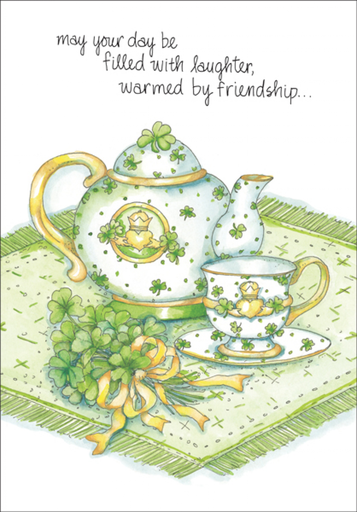 [B2144] Irish Tea Pot Birthday Card-B2144