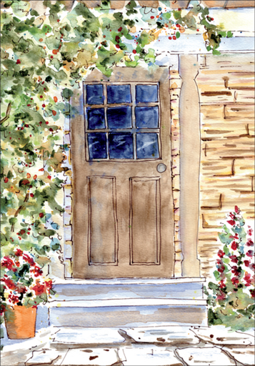[REG413] Door Real Estate New Home Anniversary Card-REG413