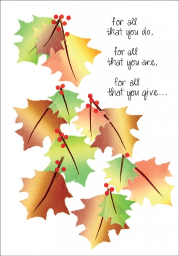 [TG882] Leafs Thanksgiving Card-TG882