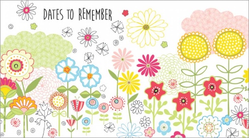 [WPP233] Flowers On White Pocket Planner-WPP233