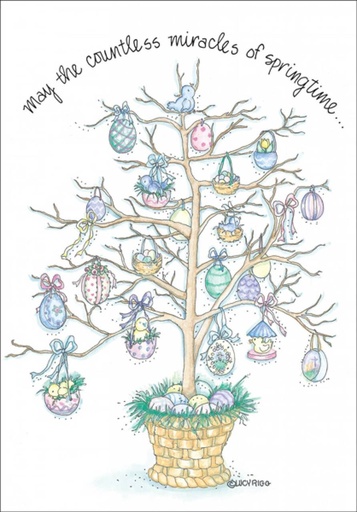 [egg-tree-easter-card-e2799] Egg Tree Easter Card E2799