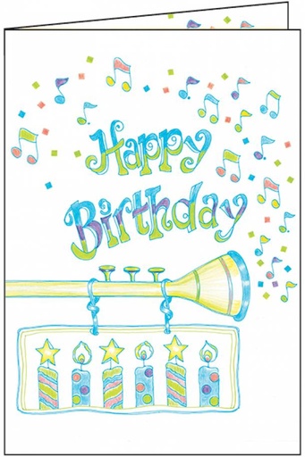 [BH165] Musical Notes Birthday Card