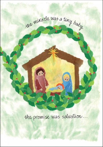 [C750C] A Lowly Manger Christmas Card-C750C