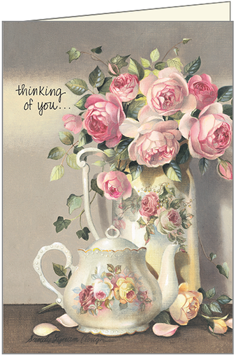 [S3201] Flowers In A Vase Sympathy Card