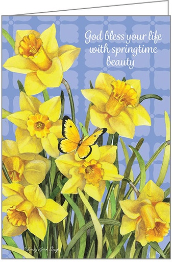 [E3761] Yellow Flowers Easter Card