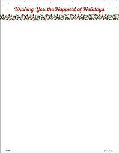 [WCLS08] Christmas Garland Letter Paper