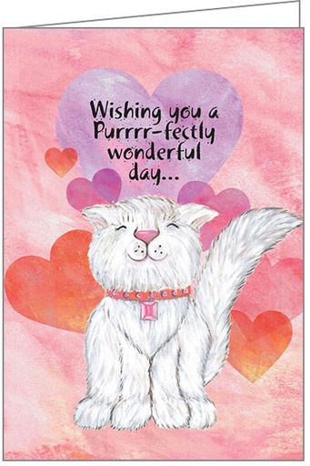 [V9891] Cat Valentine's Day Card - V9891
