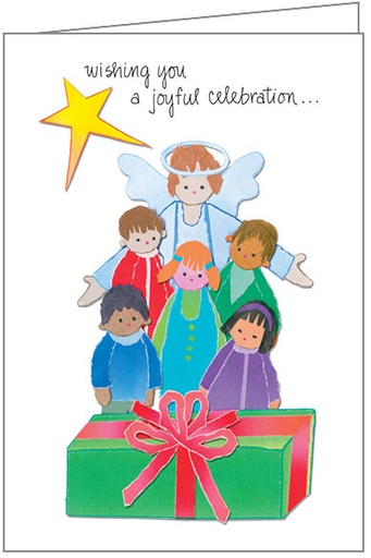 [c769] Angel and Children Christmas, Box of Cards