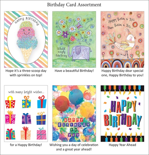 [ASST-BIR] 6-Card Birthday Assortment
