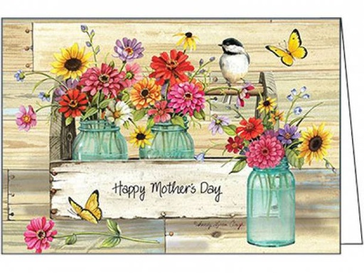 [M3630] Flowers and Butterflies Mother's Day Card