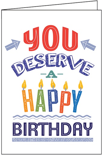 [B9161] Happy Candles Birthday Card