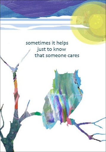 [SN205] Watercolor Owl Sympathy Card