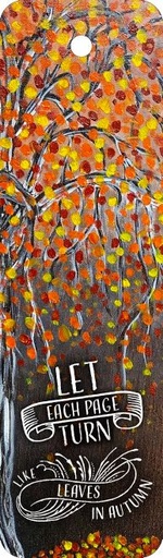 [BK178] BK178 - Let Each Page Turn Like Leaves in Autumn Bookmark
