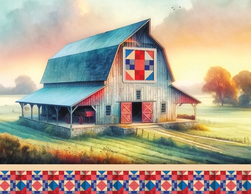 [IT01] IT01 - 4.25 x 5.5 Prairie Queen Quilt Square Barn