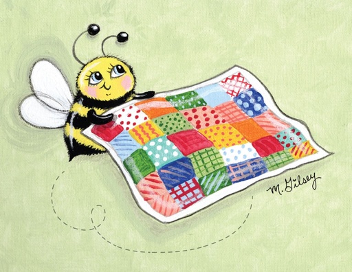 [MG01] MG01 - 4.25 x 5.5 Cute Busy Quilting Bee