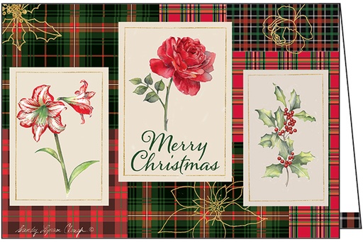 [C3712] C3712 - Plaid and Patchwork Christmas Card¬†¬†