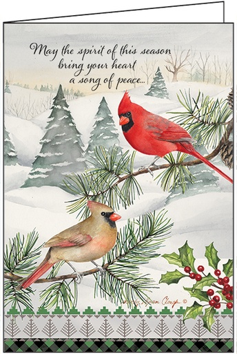 [C3715] C3715 - Cardinals at Christmastime Card¬†¬†
