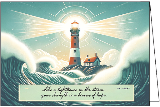 [S44655] S44655 - Beacon of Hope Lighthouse Encouragement Card