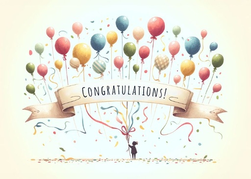 [C44696] C44696 - Congratulations Banner and Balloon Bouquet¬†¬†