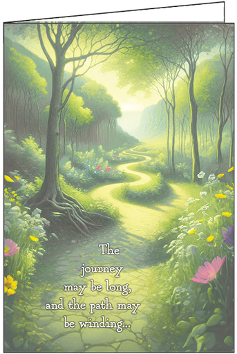 [S44657] S44657 - Winding Path Encouragement Card - Supportive Steps