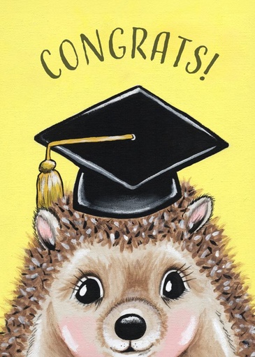 [G7403] G7403 - Graduation Hedgehog Card¬†¬†