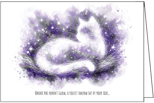 [S244678] S244678 - Cat Sympathy Card - Moonlit Remembrance