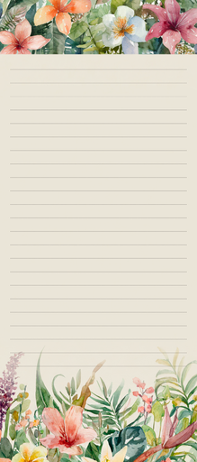 [LP28] LP28 - Tropical Flowers List Pad