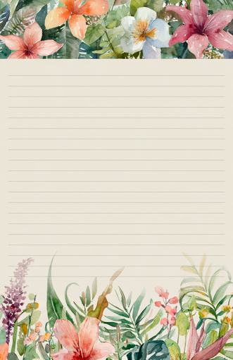 [LNP15] LNP15 - Tropical Flowers Note Pad
