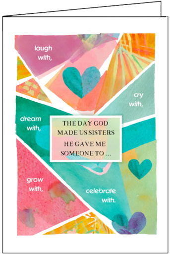 [B134] B134 The day God made us sisters Birthday Card