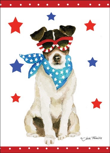 [JBL10] JBL10 - 3.5 x 5 Patriotic Dog Notes