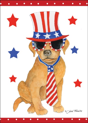 [JBL09] JBL09 - 3.5 x 5 Patriotic Dog Notes