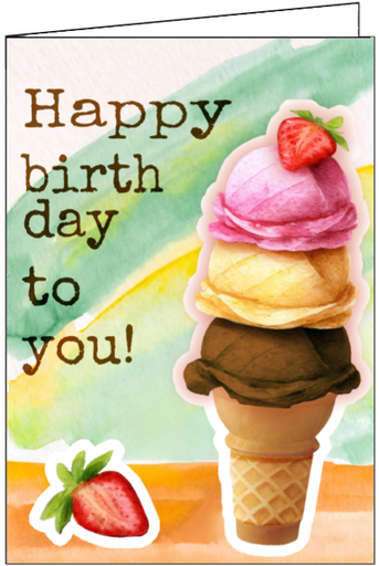 [B108] B108 Ice Cream Cone Birthday Surprise