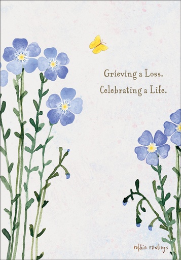 [SU202] SU202 - Sympathy Floral Butterfly Card