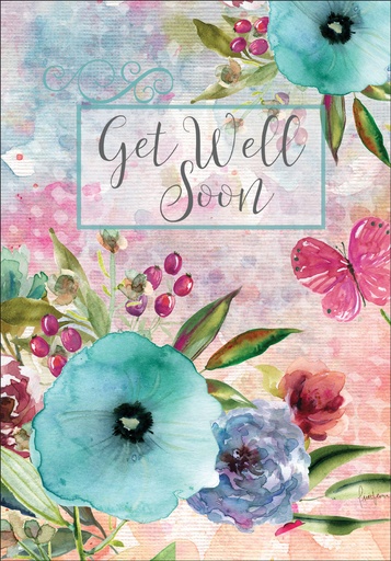[GWU510] GWU510 - Garden Flowers Get Well Card